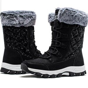 Little girl warm faux fur winter boots size 13